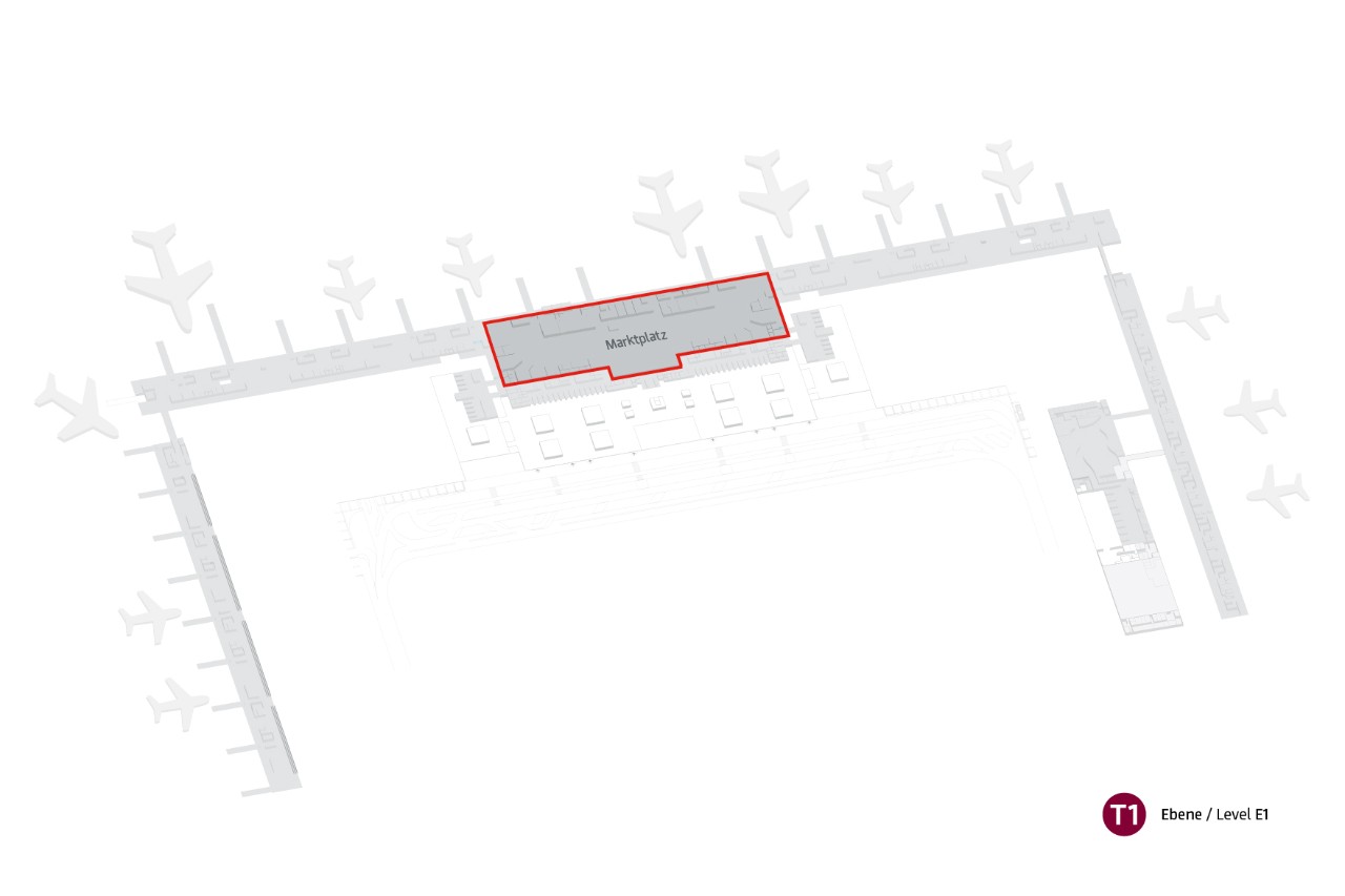 Lageplan Flughafeninformation Terminal 1