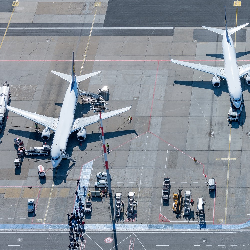 Aircrafts on the apron