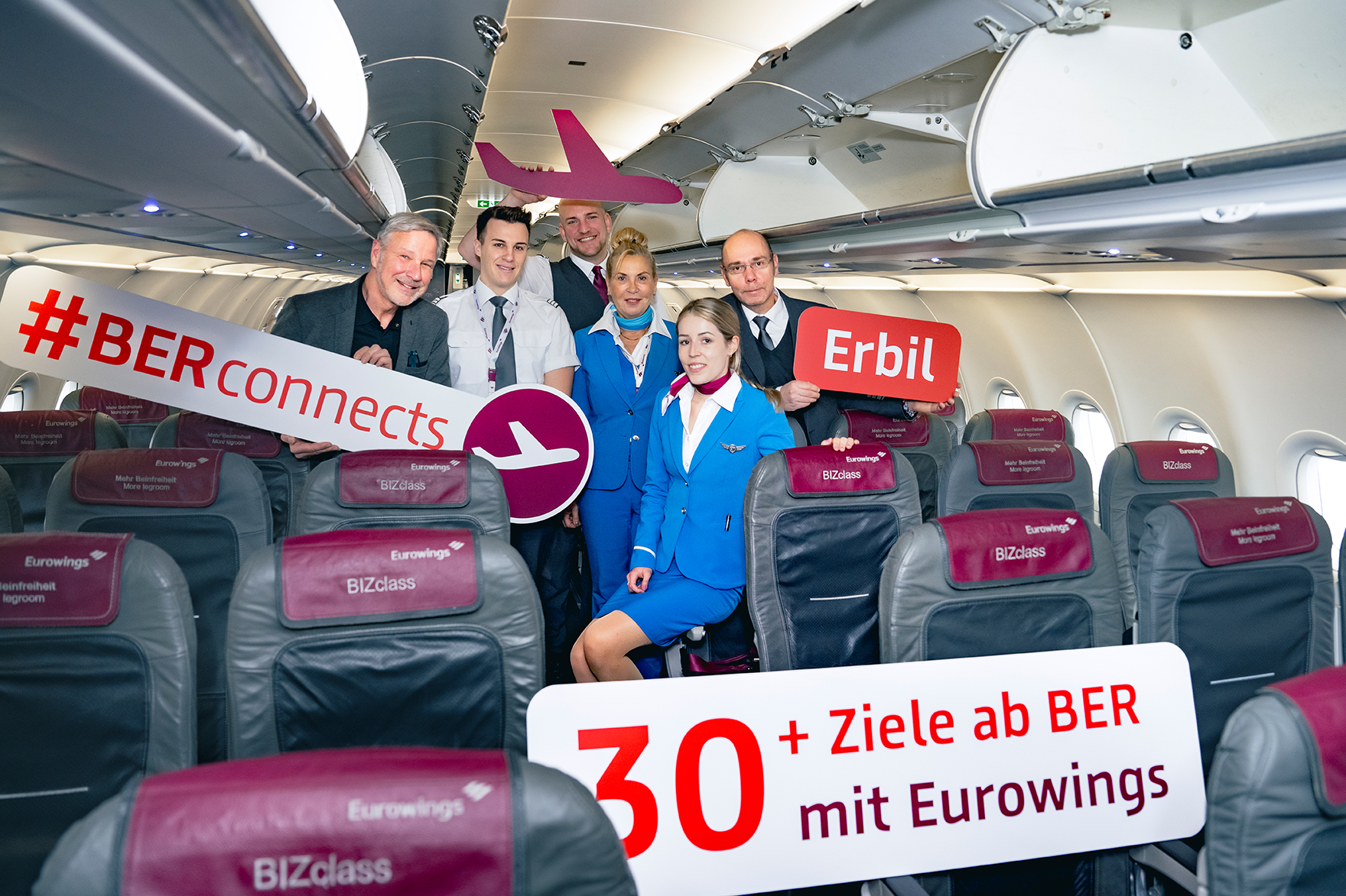 Flugzeug Eurowings am BER.
