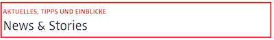 Screenshot Menüpunkt News & Stories