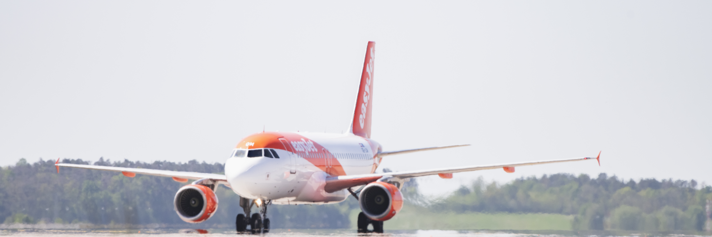 easyJet aircraft on the apron.