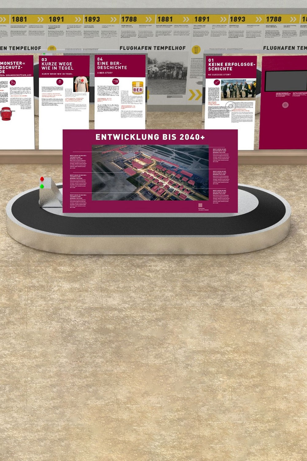 Visualisierung der Ausstellung im Terminal