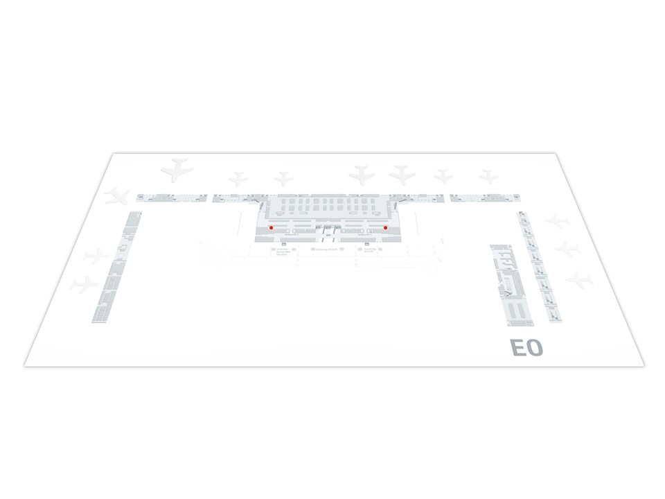 Lageplan Nu CaféCasa - Terminal 1, Ebene E0, Ankunftsbereich