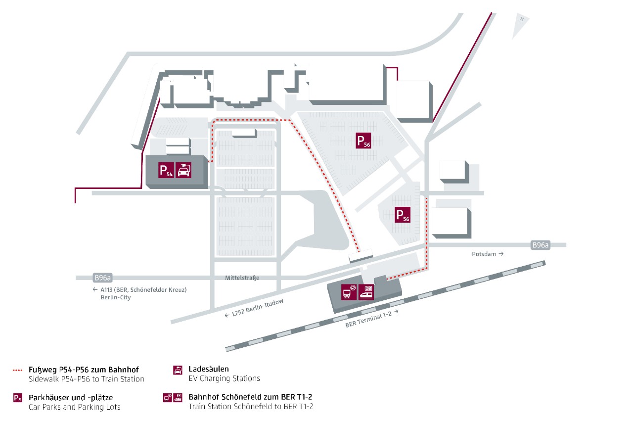 Lageplan Parkplätze P54-56