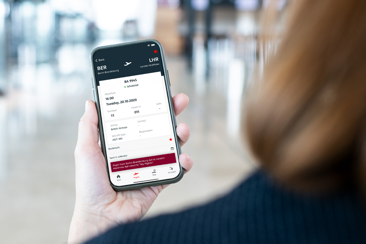 Handy mit der BER App