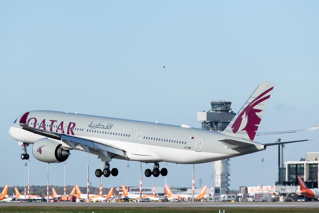 Qatar Airways im Abflug am BER