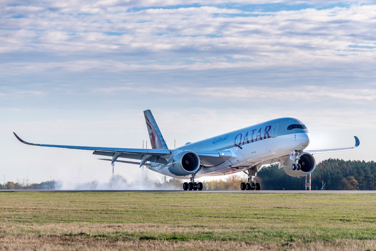 Landung von Qatar am BER