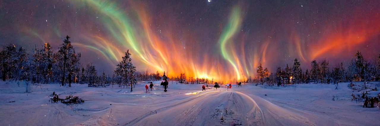 Polarlichter in Lappland © Kyri/stock.adobe.com