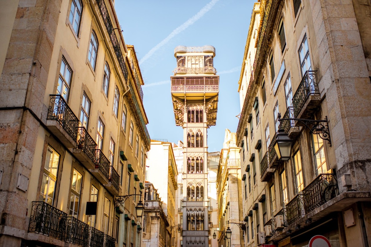 Der Aufzug Elevador de Santa Justa.