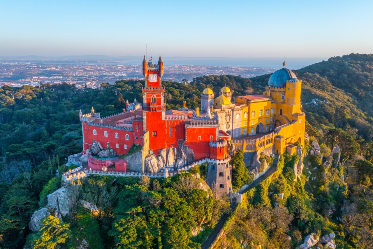Der farbenfrohe Palast in Sintra.
