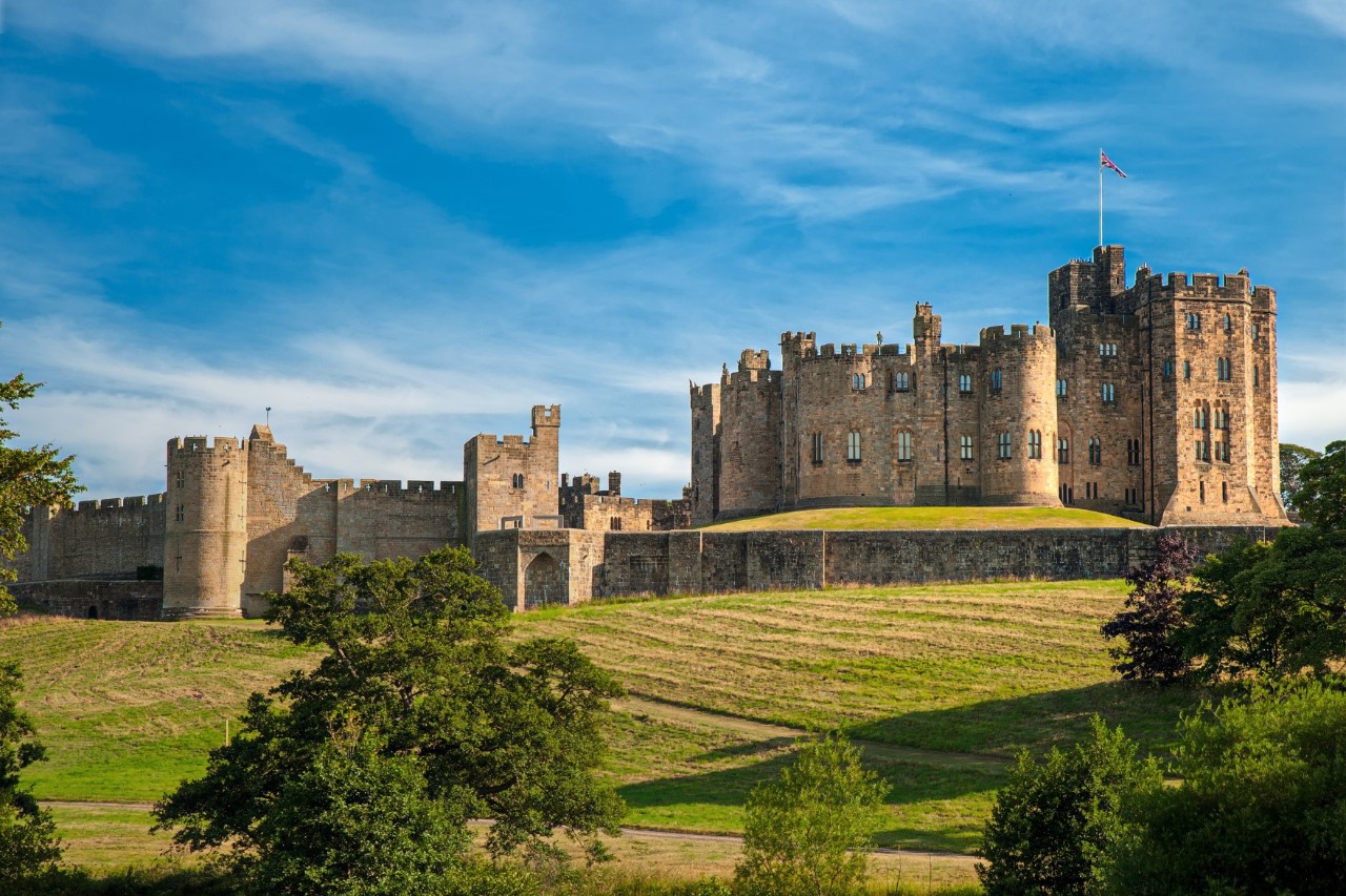 Alnwick Castle in Northumberland, England.