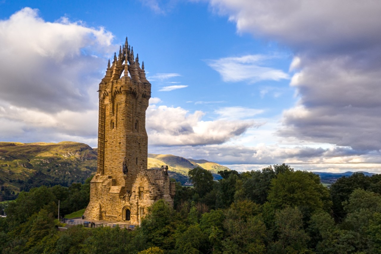 Wallace Monument bei Stirling, 67 Meter hoher Turm.