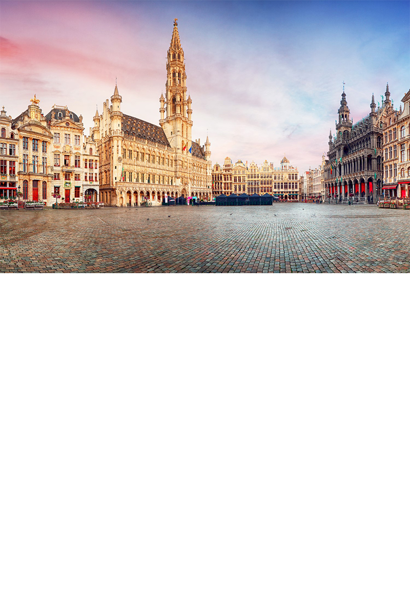 Altstadt von Brüssel mit dem Grand Place, gotisches Rathaus und Museum, barocke Fassaden. 
