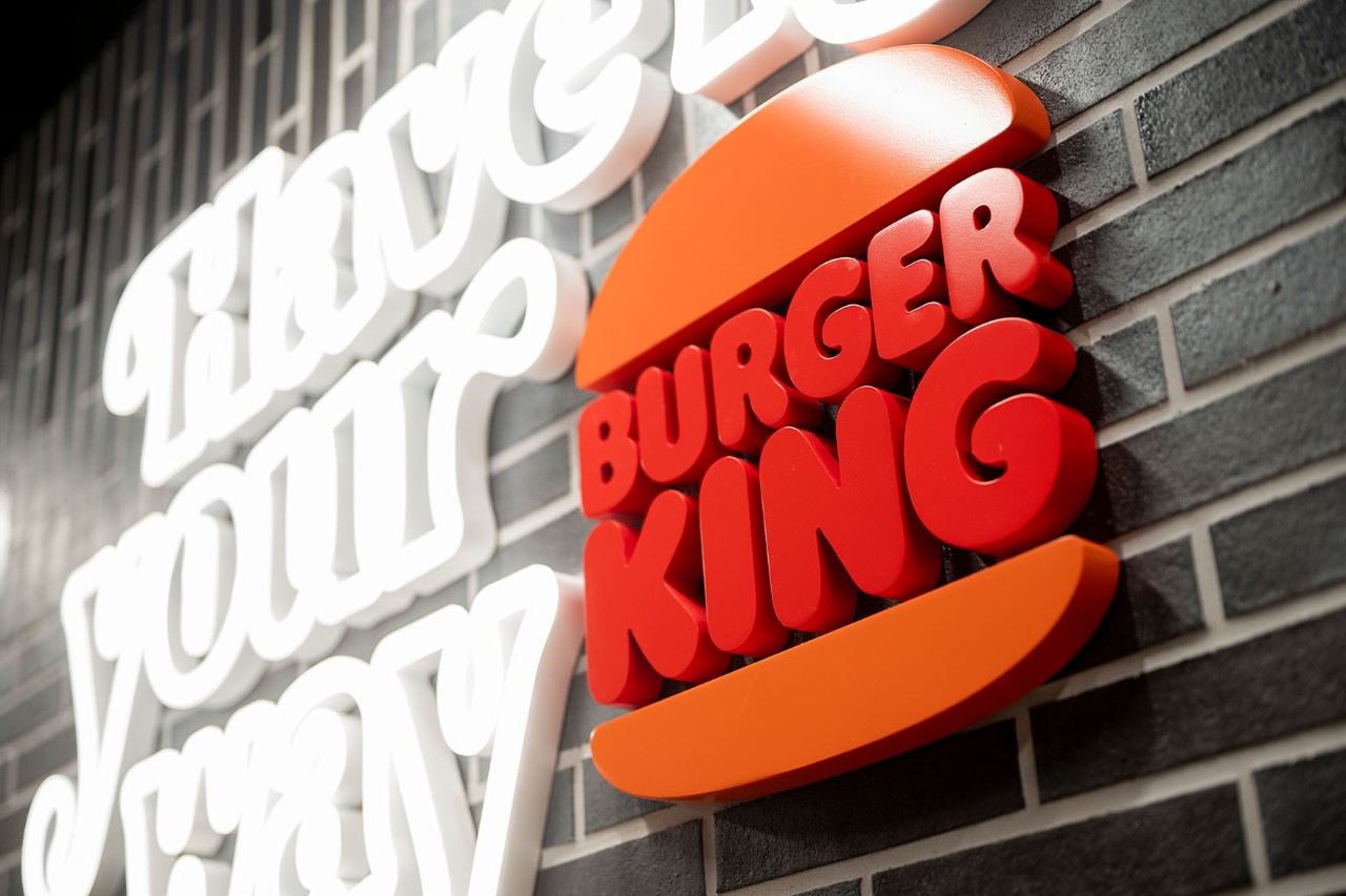 BUrger King Logo an der Wand
