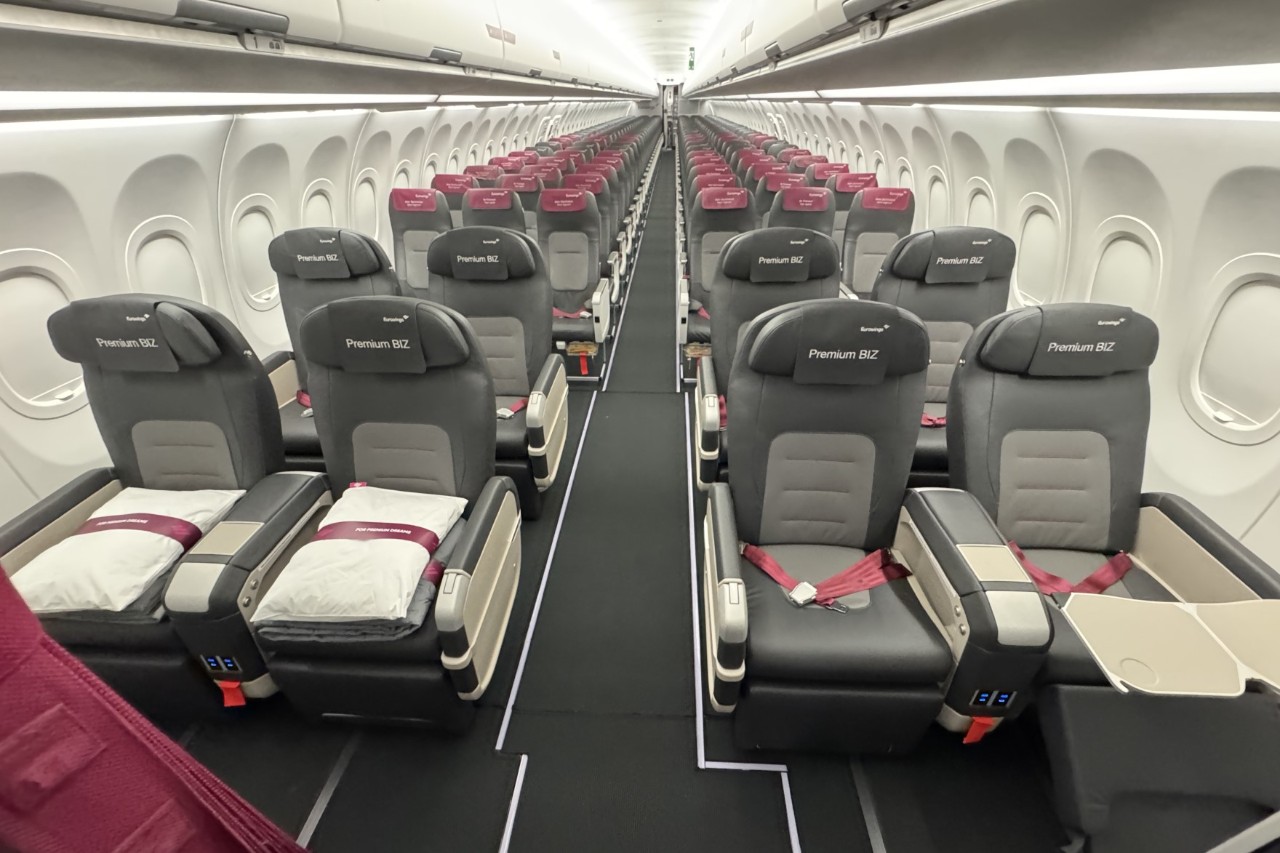 Sitze in einem Flugzeug.