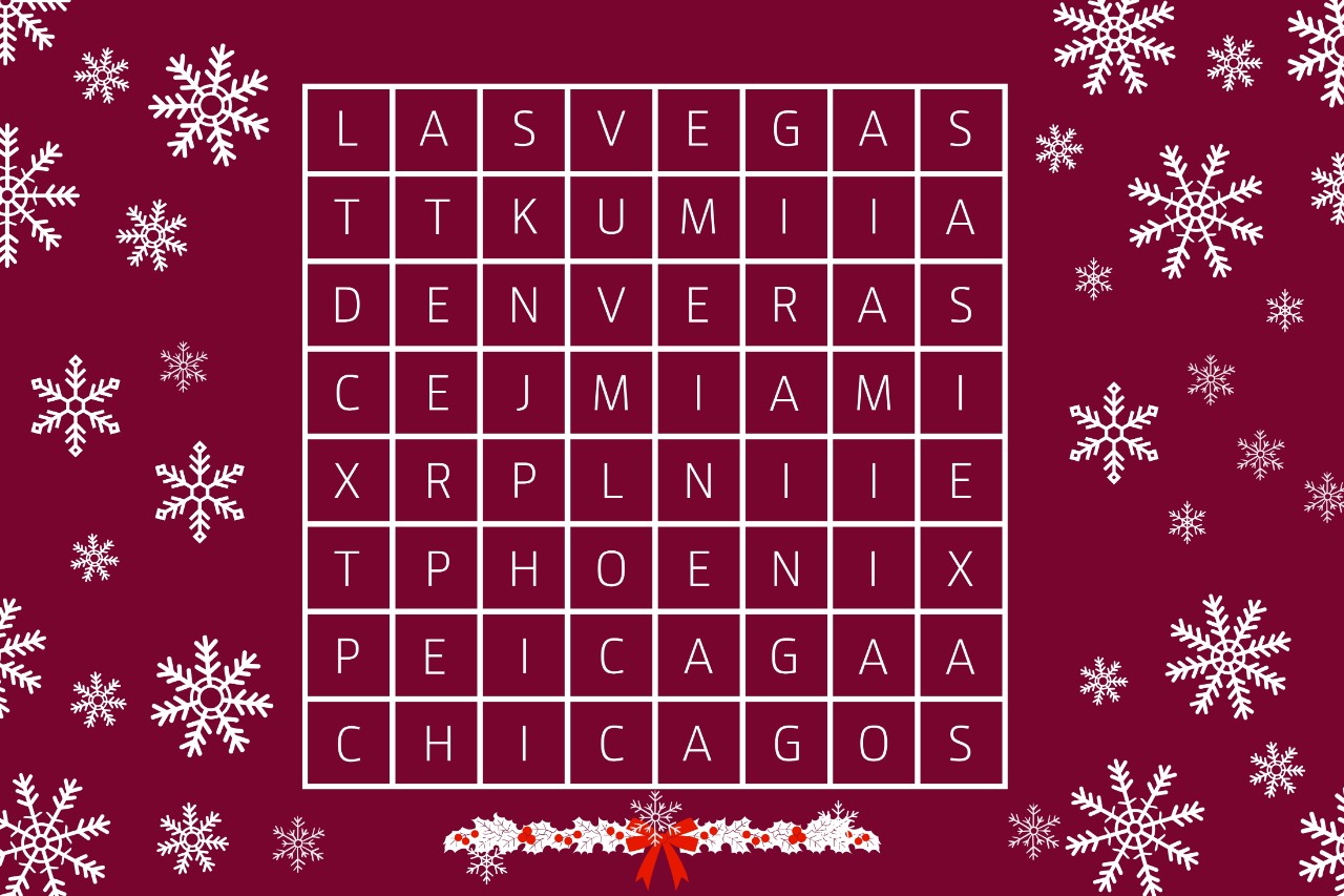 Gitterrätsel mit 8 mal 8 Buchstaben