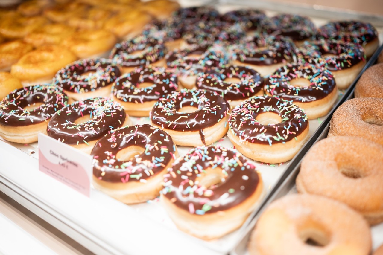 Donuts mit Schokoglasur