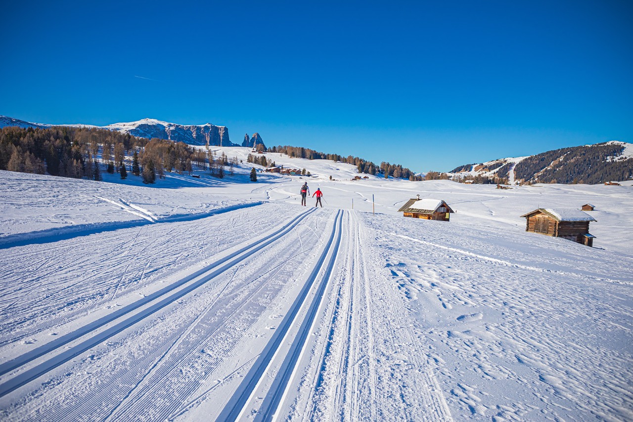 Skipiste in den Bergen