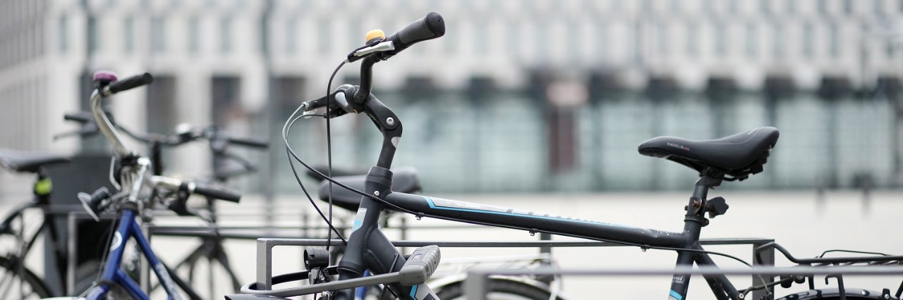 Fahrrad auf dem Willy-Brandt-Platz