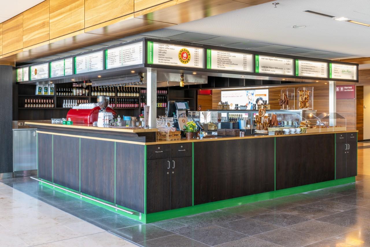 View of the Laggner's Bistro counter with its extensive display. 