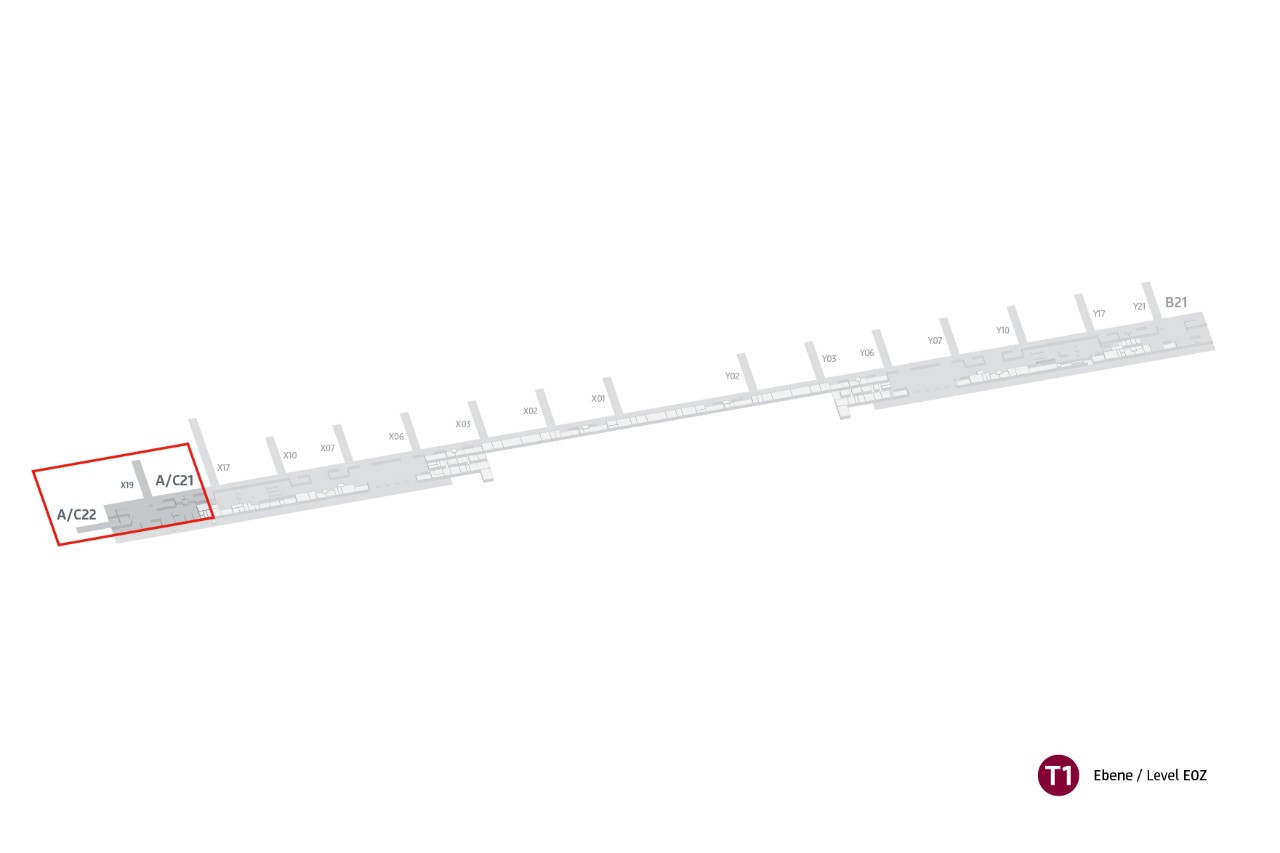 Location Map Deli Berlin - Terminal 1, Level E0Z, Gate C21