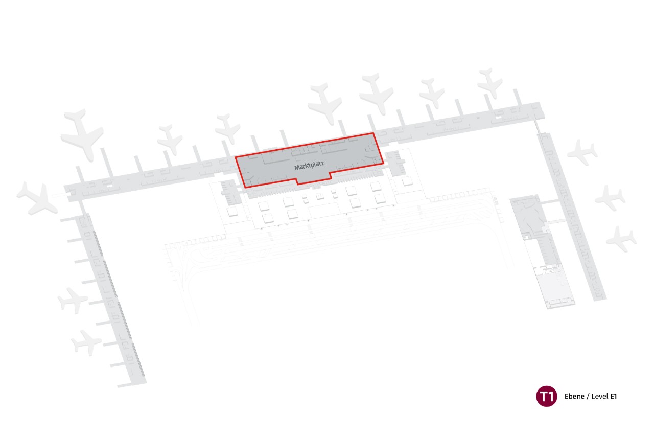 Site plan FALKE - Terminal 1, Level E1, Market Place
