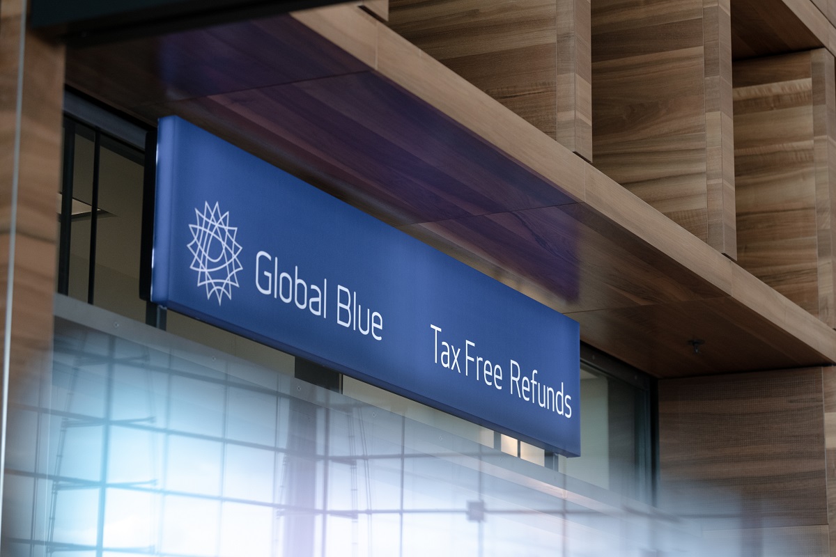 Sign with the inscription Global Blue Tax Refunds 
