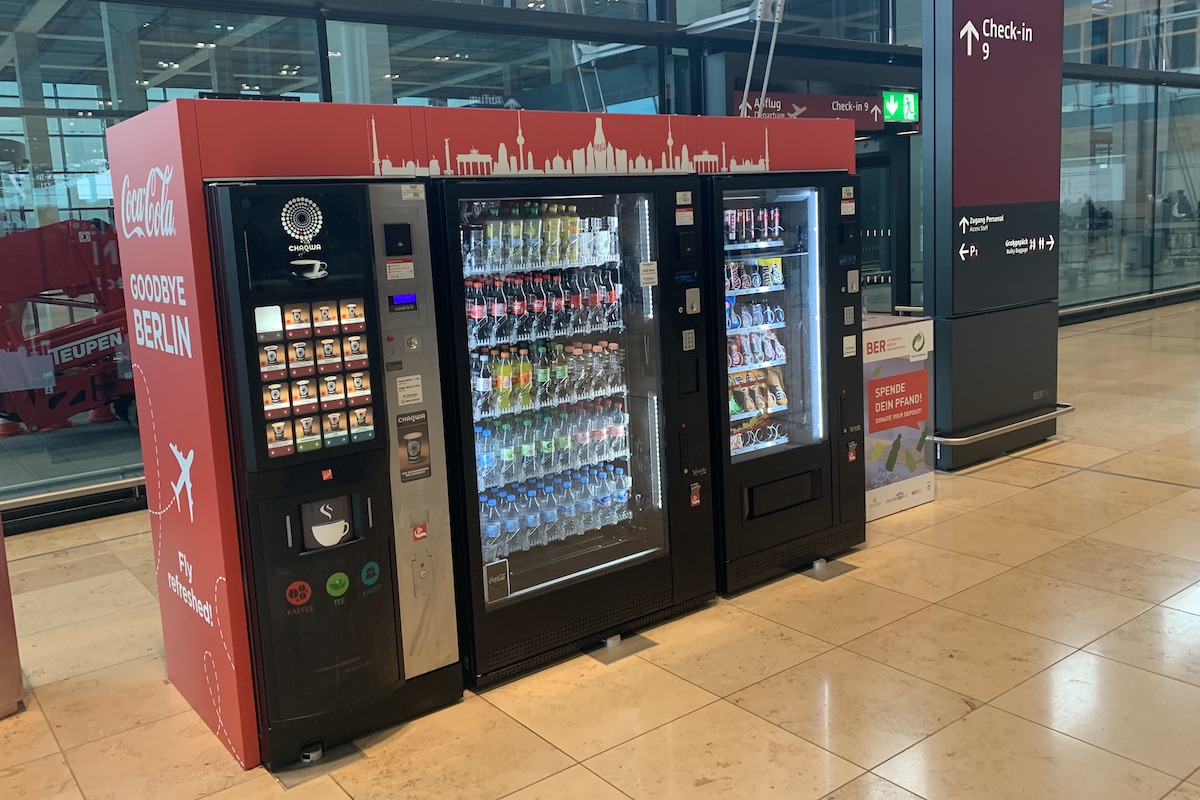 Coca-Cola vending machines in Terminal 1.
