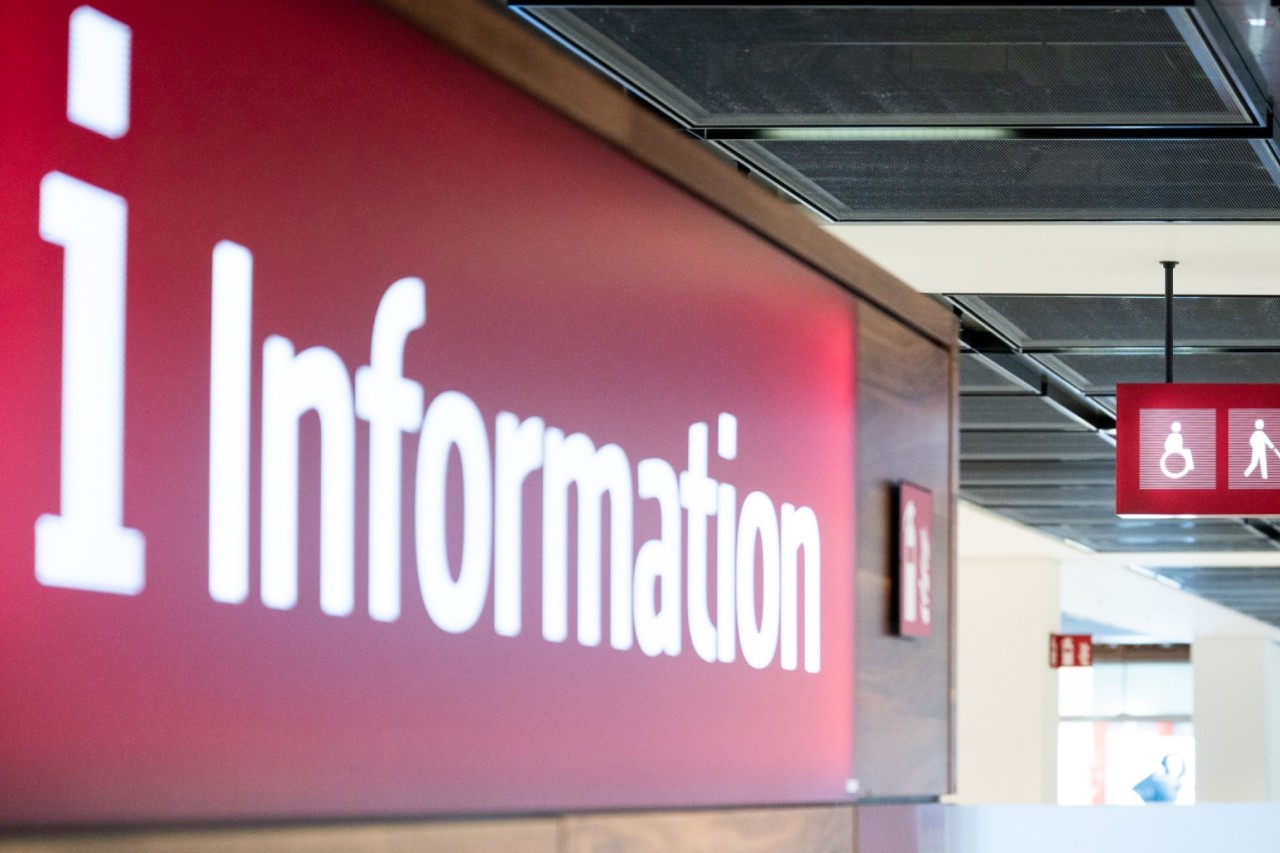 Sign with information printed on it.