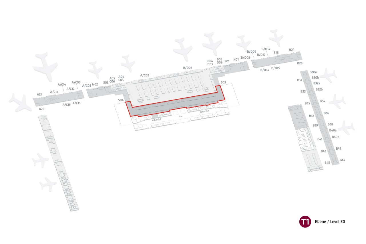 Site plan Baggage Tracing Terminal 1