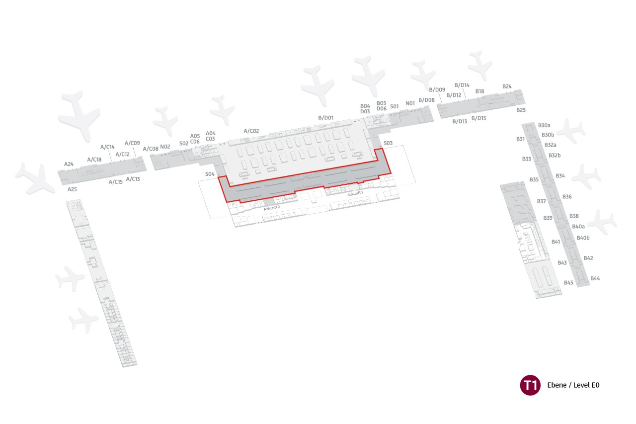  Site plan Baggage Tracing  - Terminal 1, Level E0, Baggage Tracing
