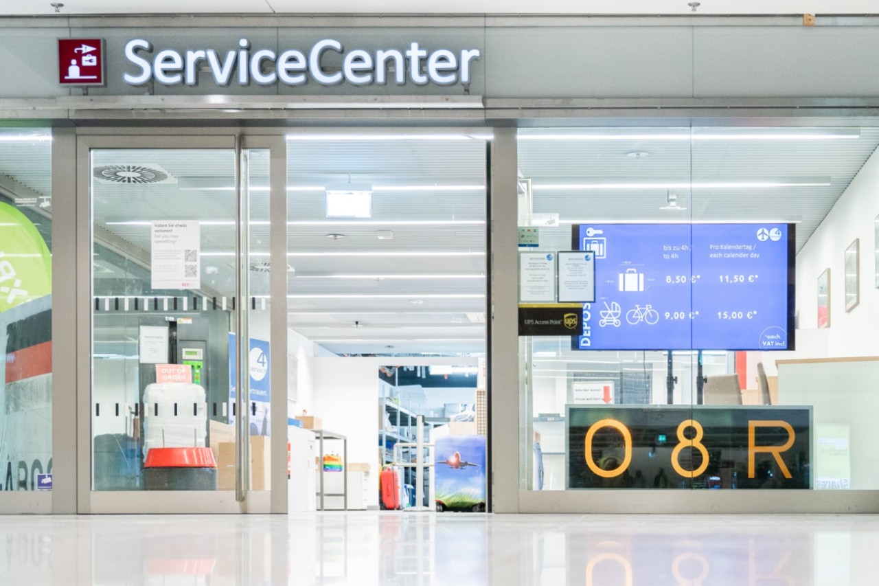 View of the service centre from outside.