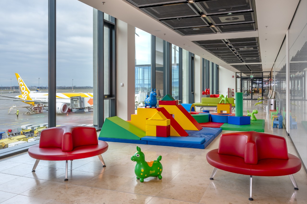 Children's play area with apron view.