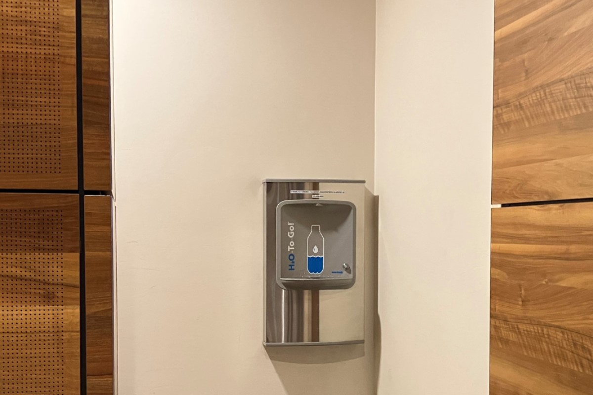 Close-up of a water dispenser.