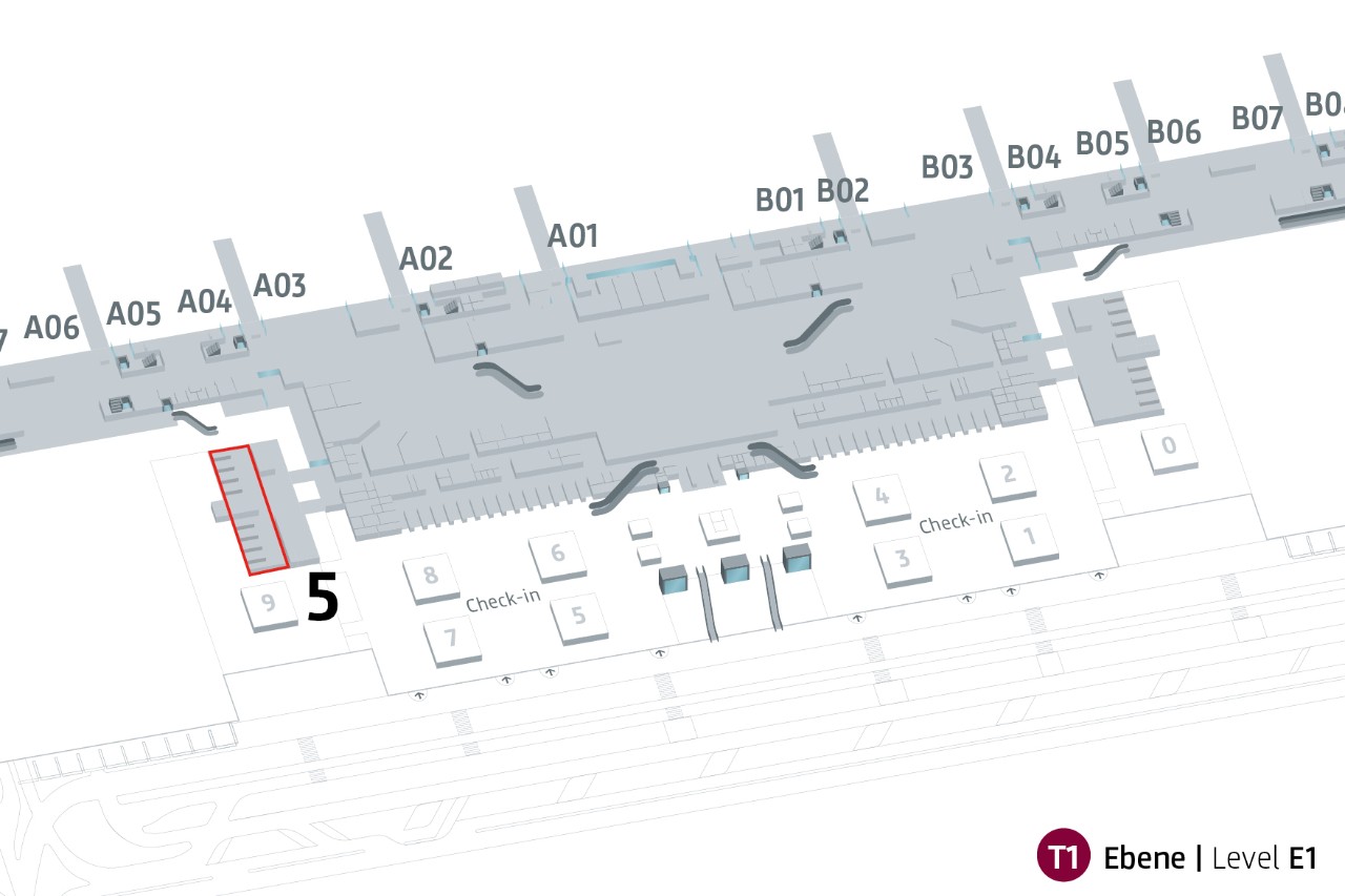 Site plan security control 5 - Terminal 1, Level E1