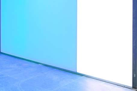 Blue white wall