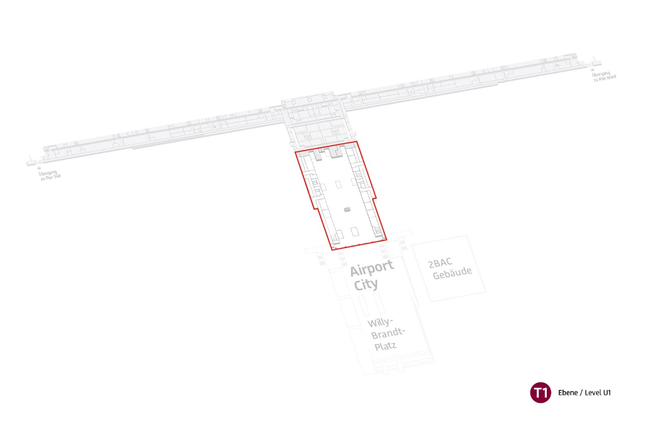 Site map The room of aviation - Terminal 1, Level U1