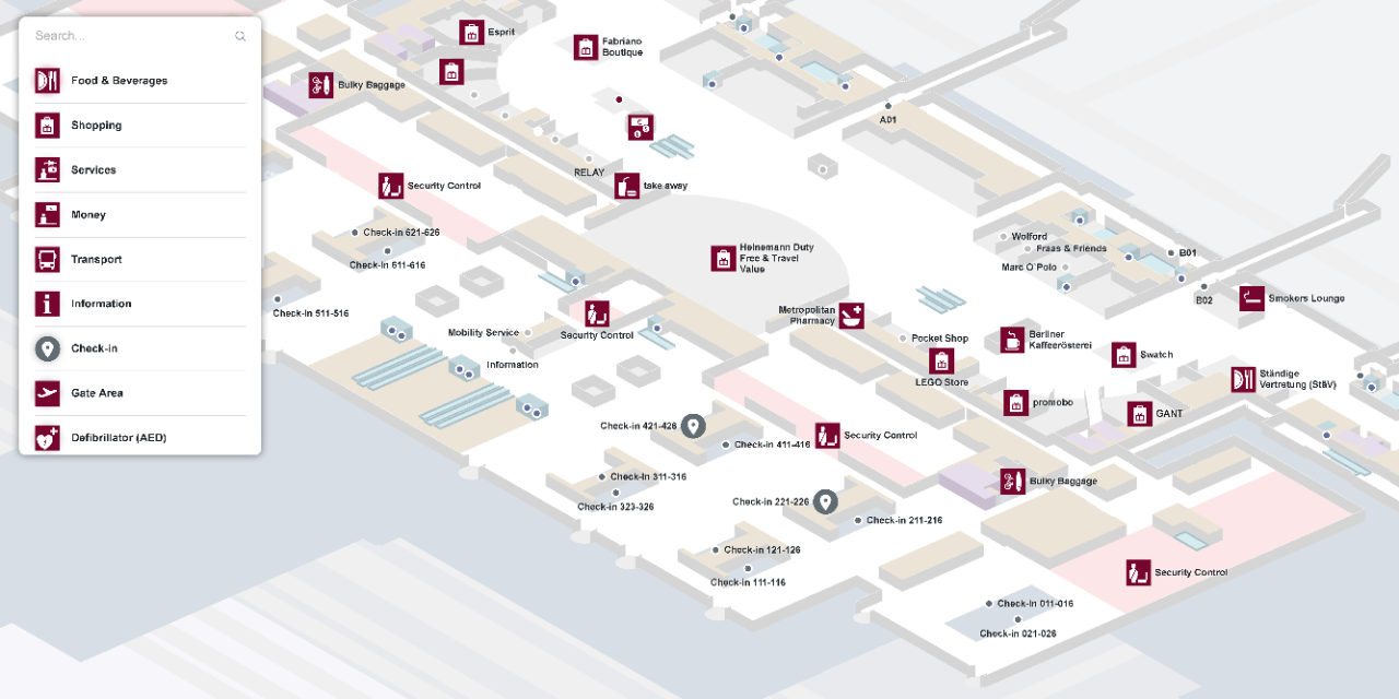 Screenshot of the interactive map