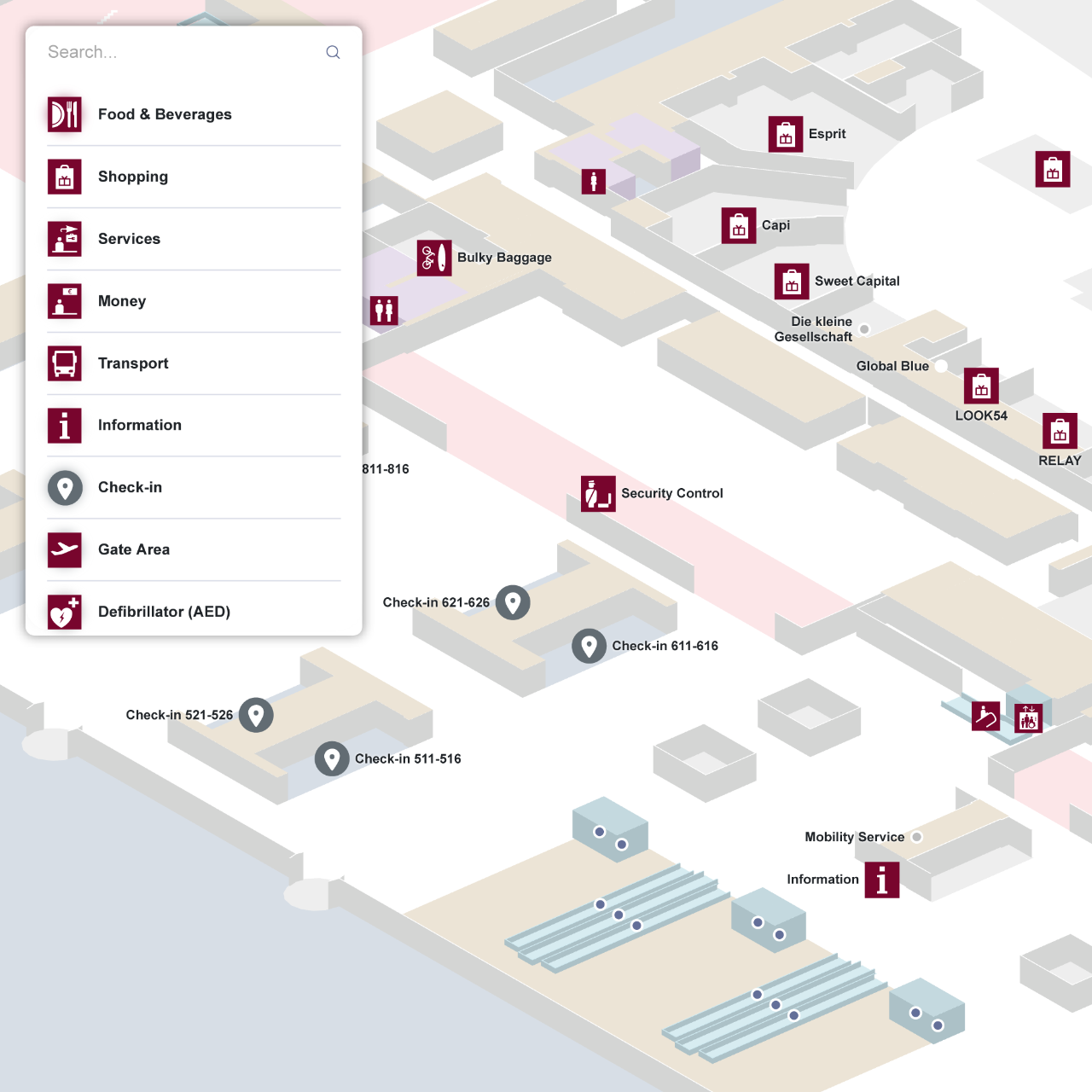 Screenshot of the interactive map