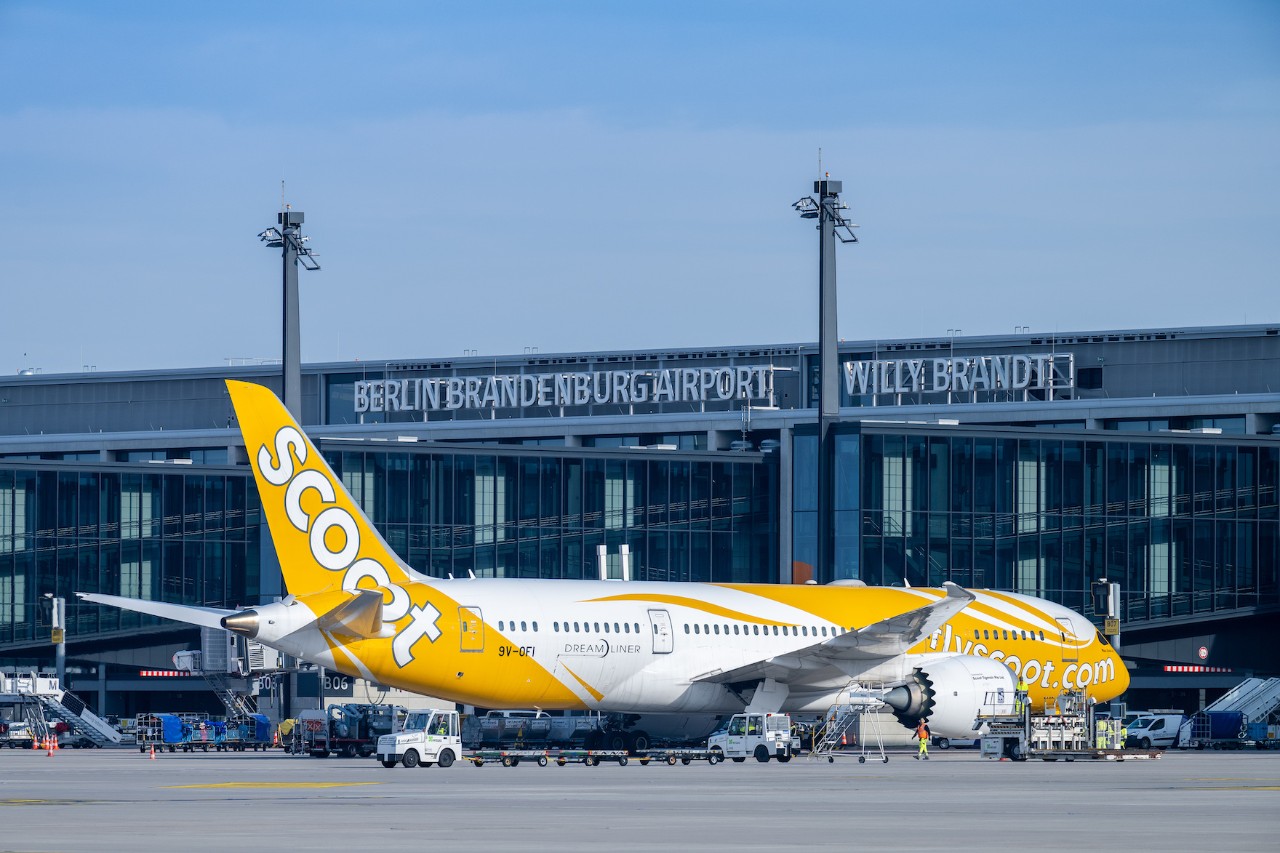 Scoot during boarding at BER