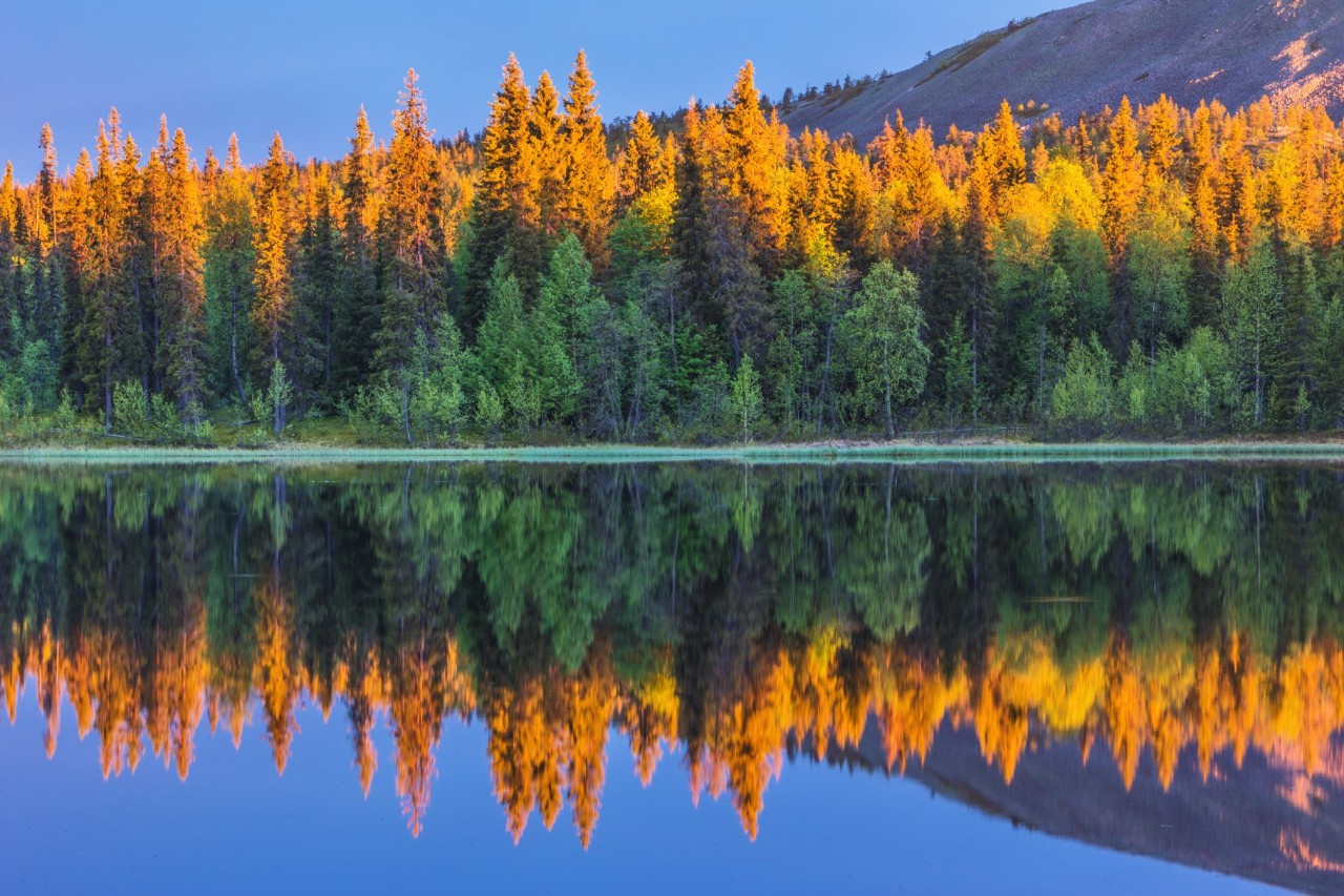 Autumn atmosphere at the lake 