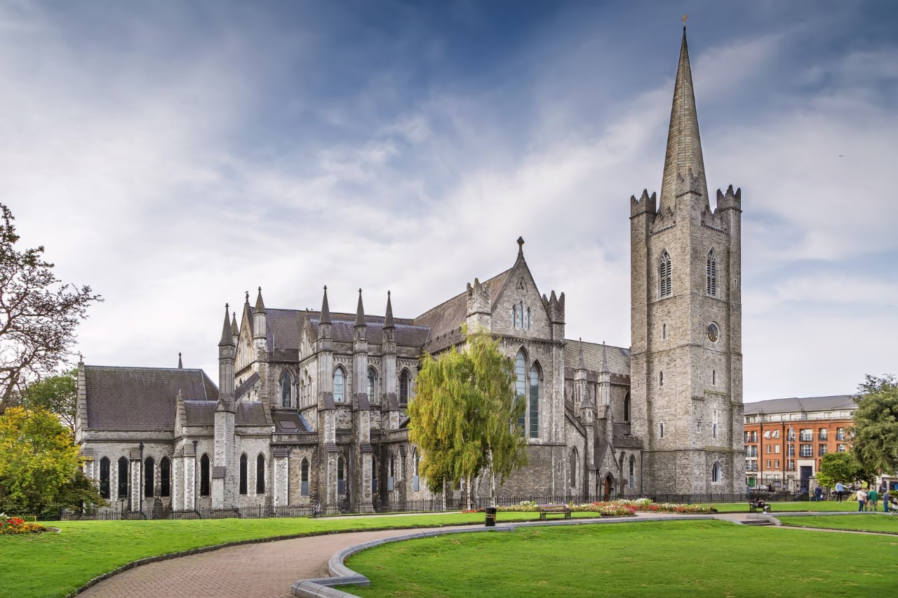 St. Patrick’s Cathedral with garden 