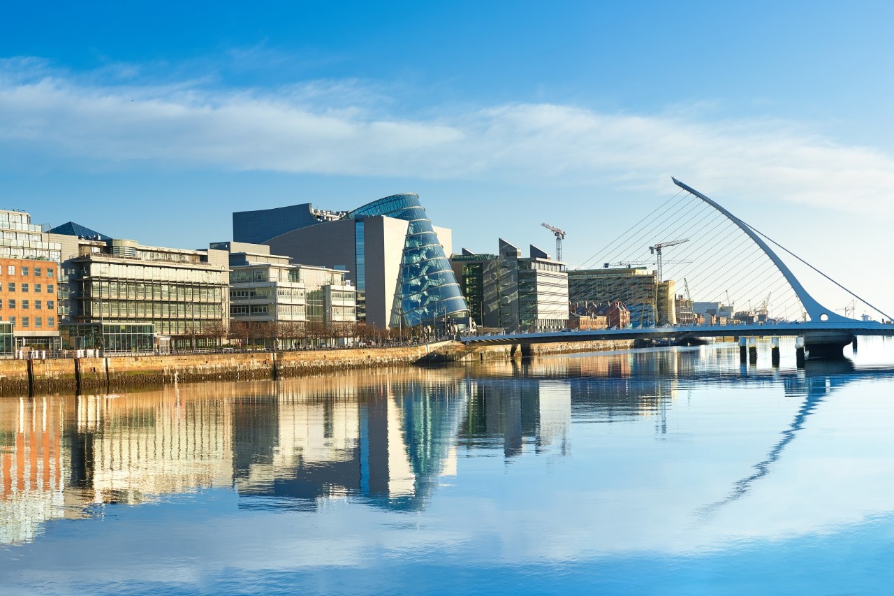 Modern buildings on the Liffey 