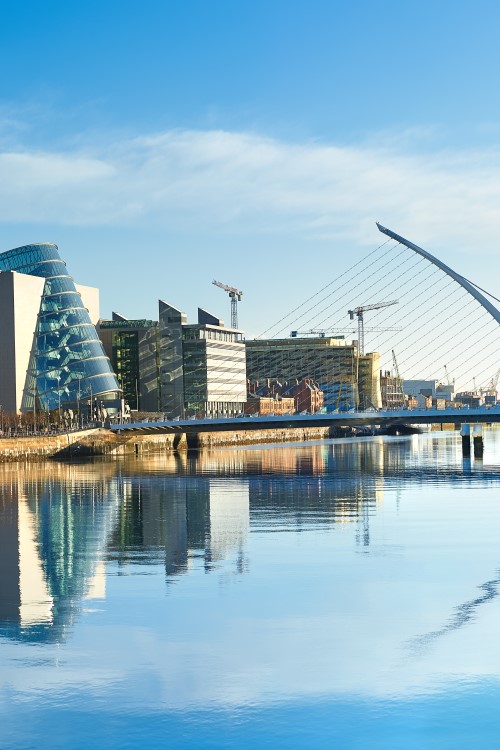 Modern buildings on the River Liffey in Dublin © tilialucida/stock.adobe.com