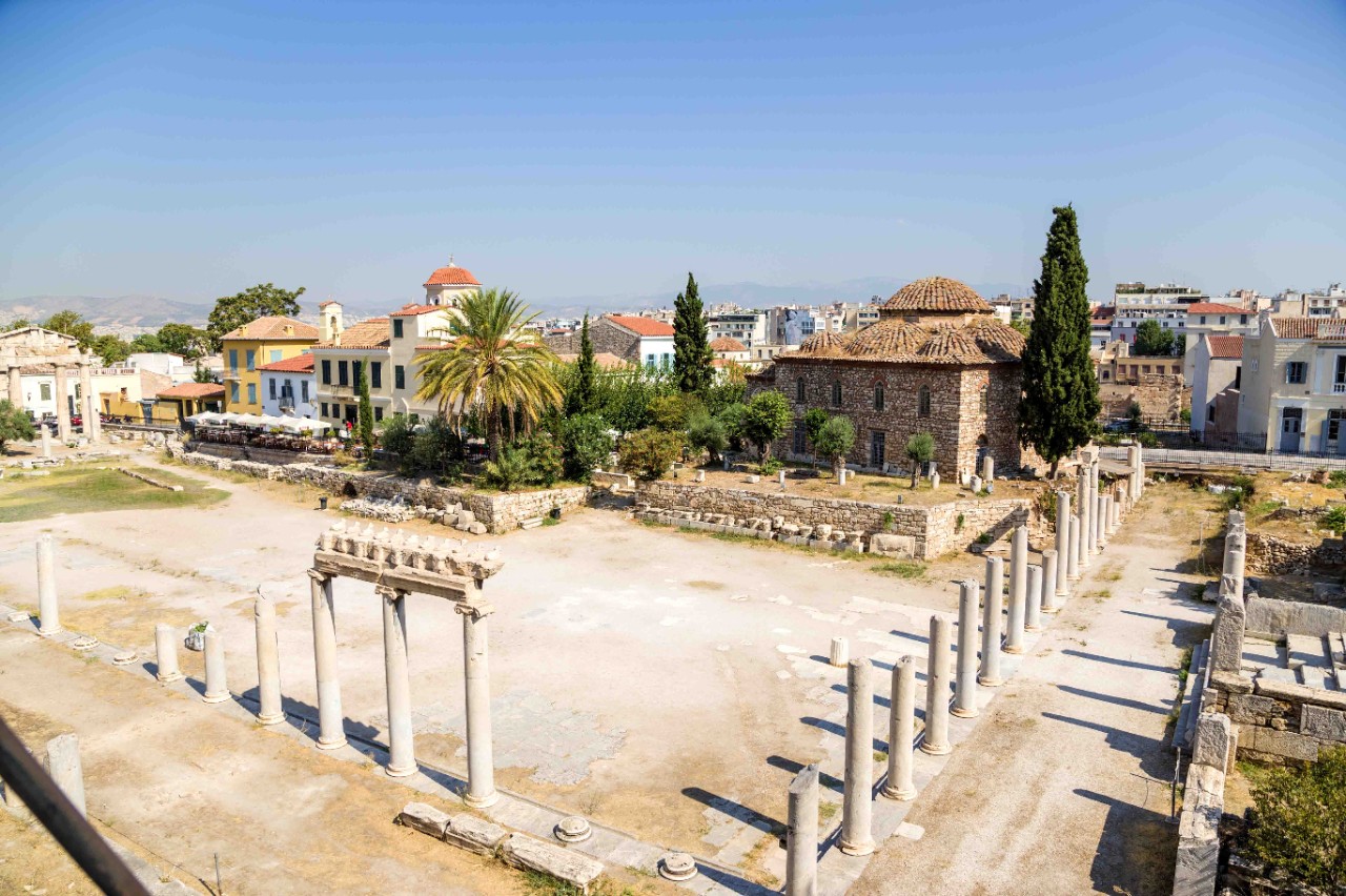 Roman AgoraRuins of the Roman marketplace with columns and stone remains.