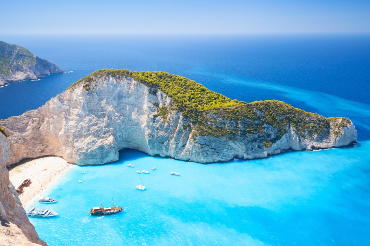 Navagio Beach on the island of Zakynthos 
