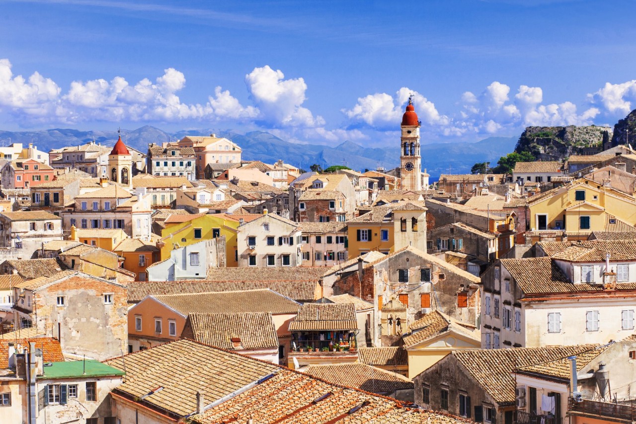 View of the city of Corfu 