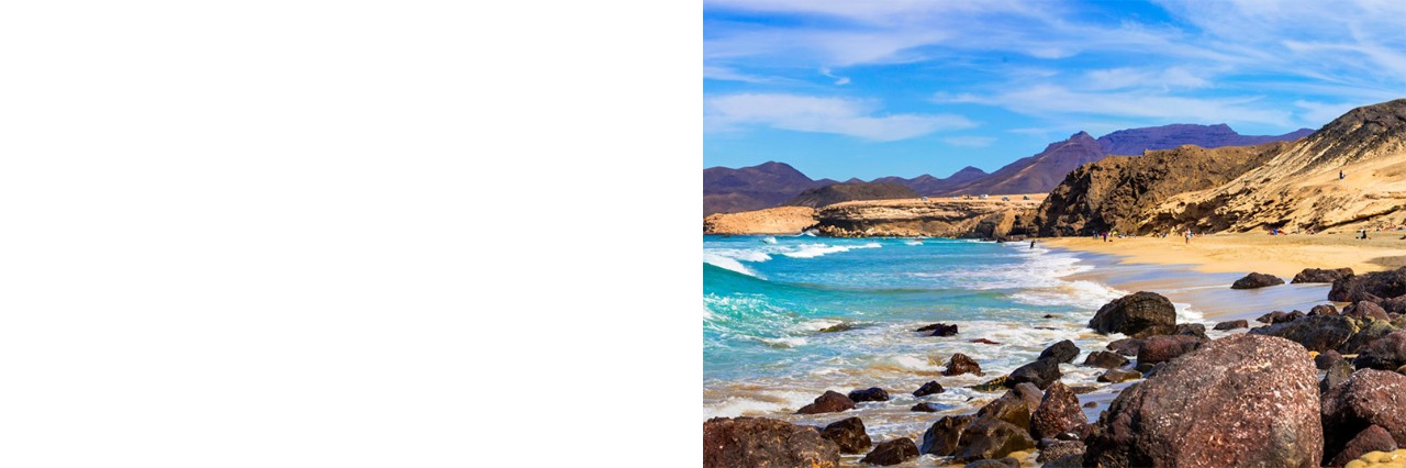 Coast of an island with rocks and water
