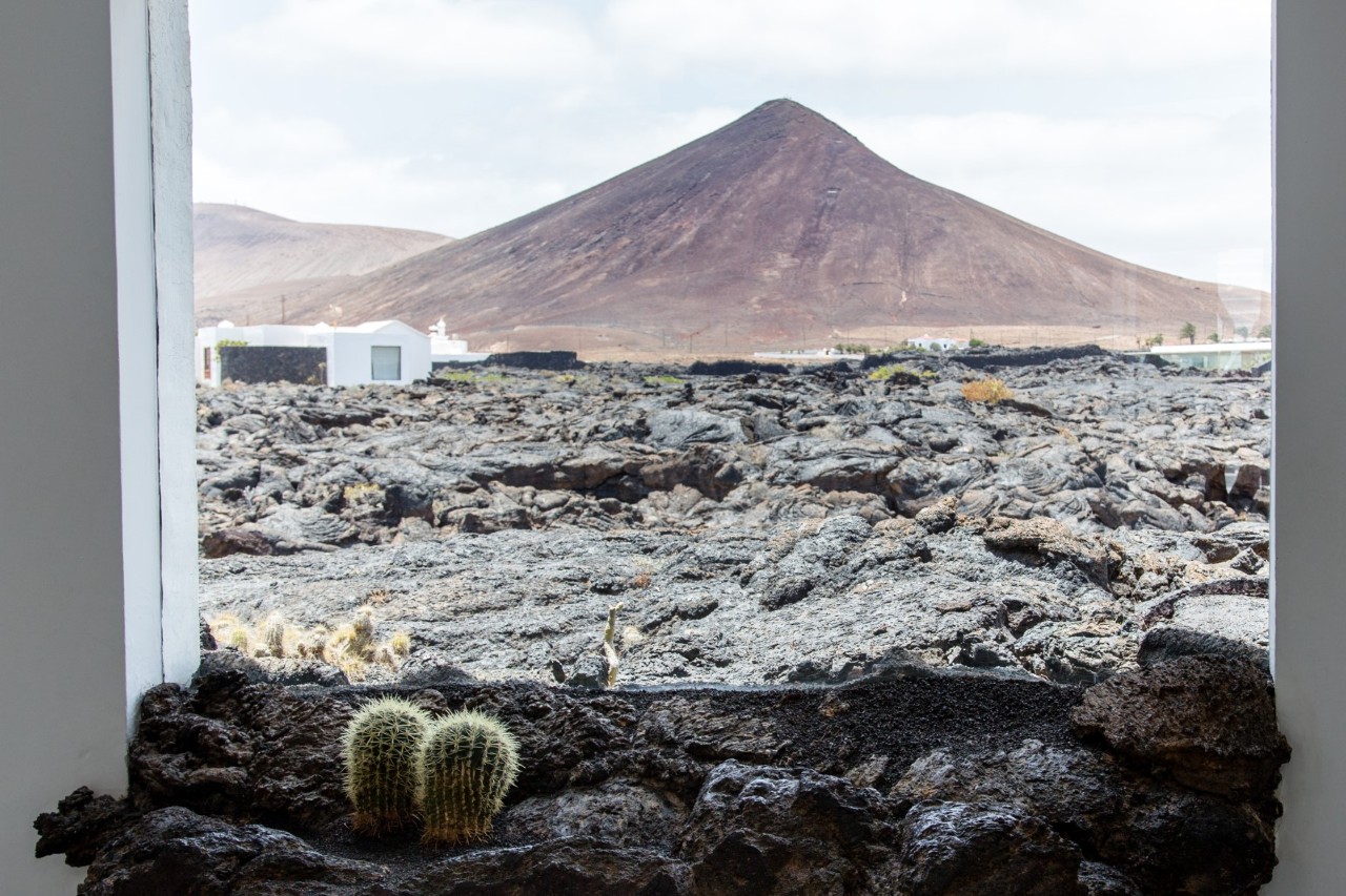 View from the window of the Volcano House 