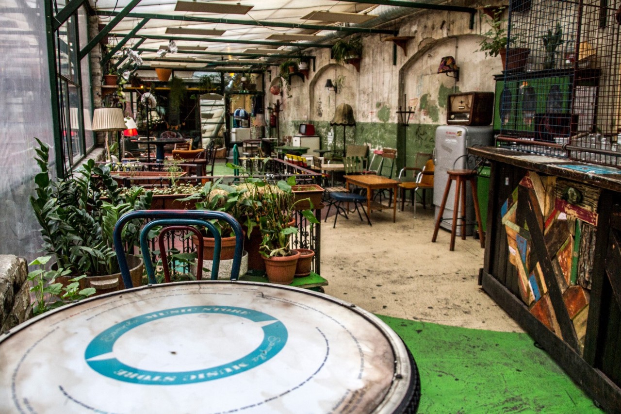 A bar in the ruins 